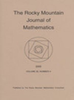 Rocky Mountain Journal Of Mathematics期刊