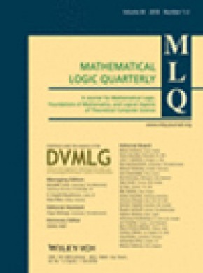 Mathematical Logic Quarterly期刊