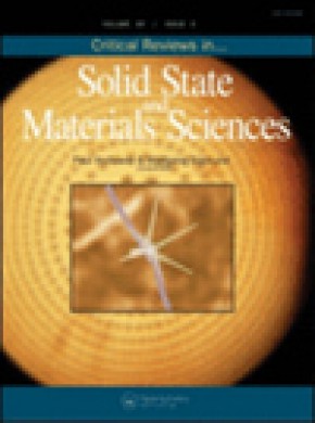 Critical Reviews In Solid State And Materials Sciences期刊
