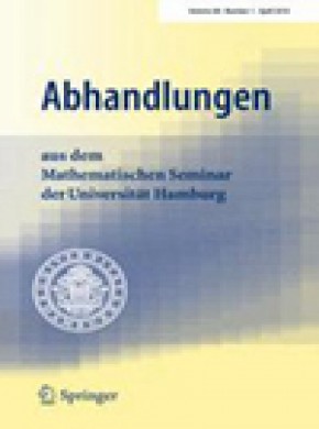 Abhandlungen Aus Dem Mathematischen Seminar Der Universitat Hamburg期刊