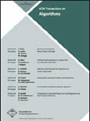 Acm Transactions On Algorithms期刊