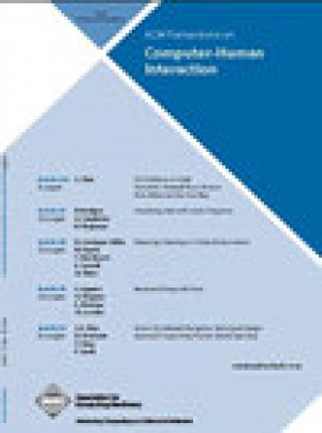 Acm Transactions On Computer-human Interaction期刊