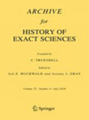 Archive For History Of Exact Sciences期刊