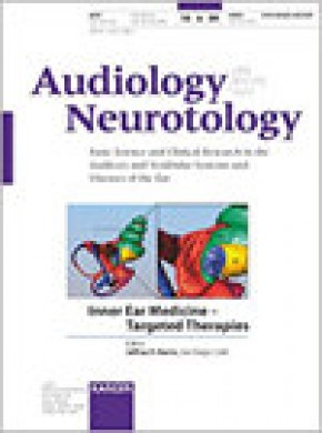 Audiology And Neuro-otology期刊