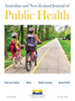 Australian And New Zealand Journal Of Public Health期刊