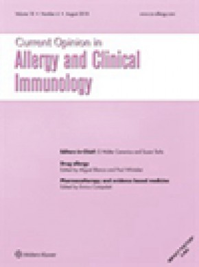 Current Opinion In Allergy And Clinical Immunology期刊