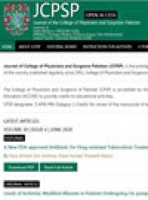 Jcpsp-journal Of The College Of Physicians And Surgeons Pakistan期刊