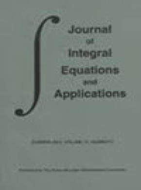 Journal Of Integral Equations And Applications期刊