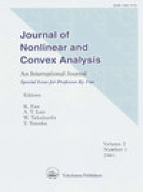 Journal Of Nonlinear And Convex Analysis期刊