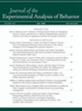 Journal Of The Experimental Analysis Of Behavior期刊