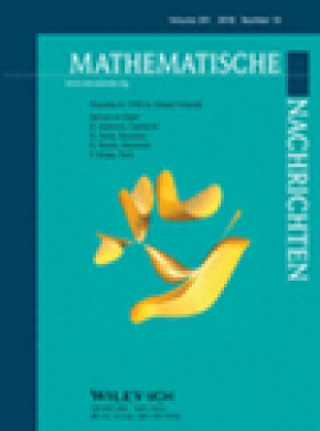 Mathematische Nachrichten期刊