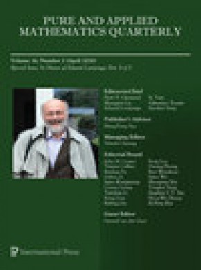 Pure And Applied Mathematics Quarterly期刊
