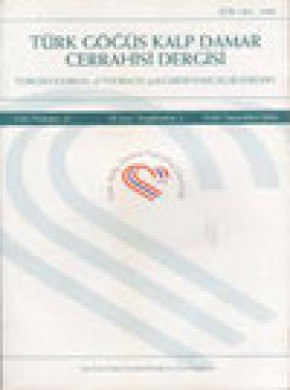Turk Gogus Kalp Damar Cerrahisi Dergisi-turkish Journal Of Thoracic And Cardiova期刊