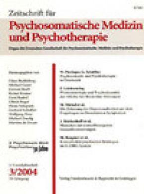 Zeitschrift Fur Psychosomatische Medizin Und Psychotherapie期刊