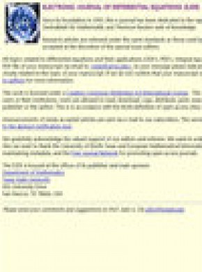 Electronic Journal Of Differential Equations期刊