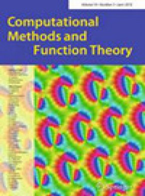 Computational Methods And Function Theory期刊