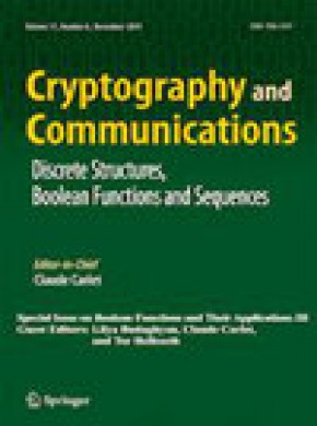 Cryptography And Communications-discrete-structures Boolean Functions And Sequen期刊