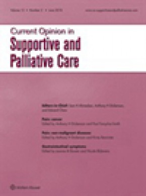 Current Opinion In Supportive And Palliative Care期刊