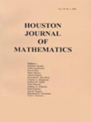 Houston Journal Of Mathematics期刊
