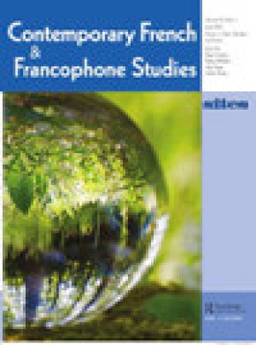 Contemporary French And Francophone Studies期刊