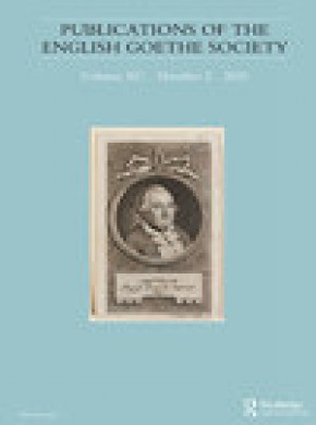 Publications Of The English Goethe Society期刊