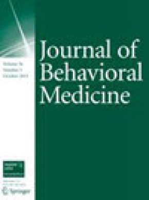 Journal Of Behavioral Medicine期刊