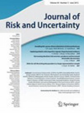 Journal Of Risk And Uncertainty期刊