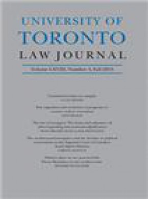University Of Toronto Law Journal期刊
