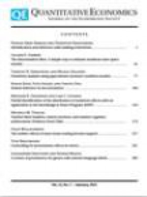 Quantitative Economics期刊