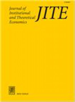 Journal Of Institutional And Theoretical Economics-zeitschrift Fur Die Gesamte S期刊