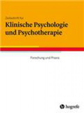 Zeitschrift Fur Klinische Psychologie Und Psychotherapie期刊