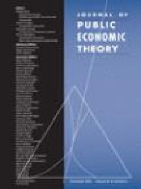 Journal Of Public Economic Theory期刊