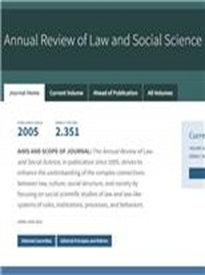 Annual Review Of Law And Social Science期刊