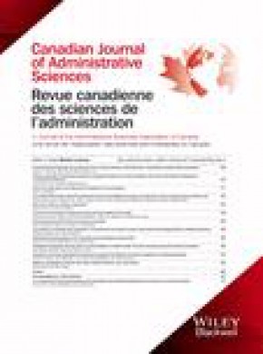 Canadian Journal Of Administrative Sciences-revue Canadienne Des Sciences De L A期刊