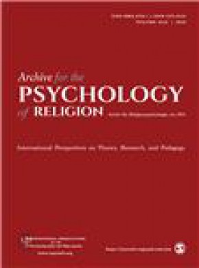 Archive For The Psychology Of Religion-archiv Fur Religionspsychologie期刊