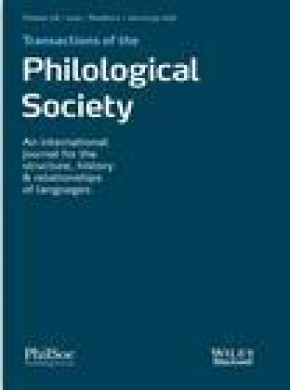 Transactions Of The Philological Society期刊