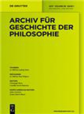 Archiv Fur Geschichte Der Philosophie期刊