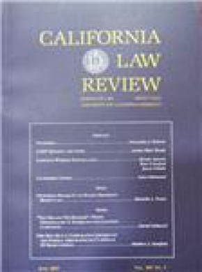 California Law Review期刊