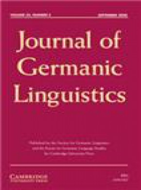 Journal Of Germanic Linguistics期刊