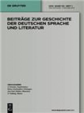 Beitrage Zur Geschichte Der Deutschen Sprache Und Literatur期刊