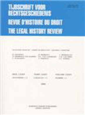 Tijdschrift Voor Rechtsgeschiedenis-revue D Histoire Du Droit-the Legal History期刊