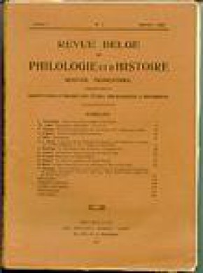 Revue Belge De Philologie Et D Histoire期刊