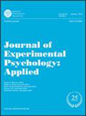 Journal Of Experimental Psychology-applied期刊