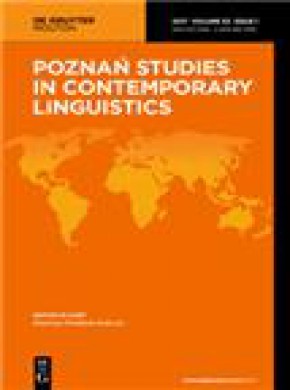 Poznan Studies In Contemporary Linguistics期刊