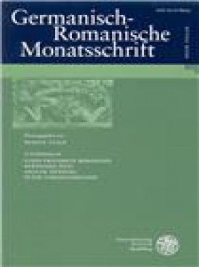 Germanisch-romanische Monatsschrift期刊
