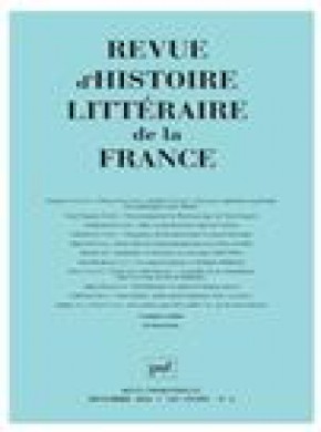 Revue D Histoire Litteraire De La France期刊