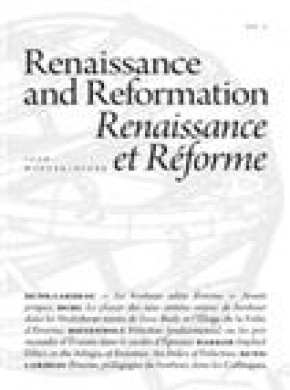 Renaissance And Reformation期刊