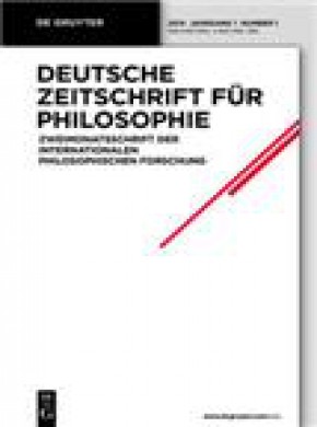 Deutsche Zeitschrift Fur Philosophie期刊