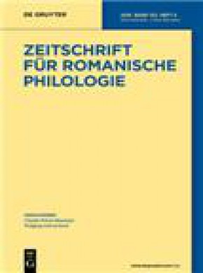 Zeitschrift Fur Romanische Philologie期刊