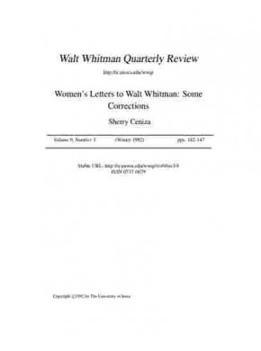 Walt Whitman Quarterly Review期刊